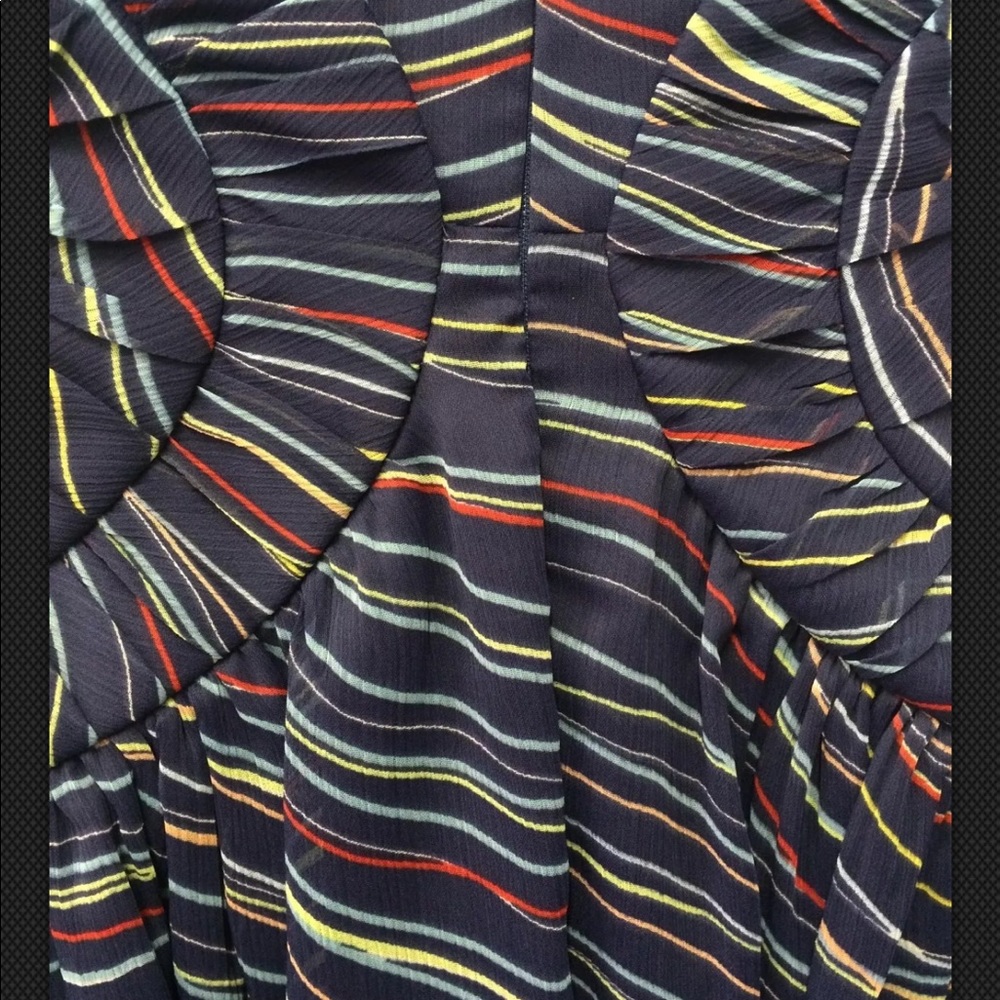 Bcbgeneration Strapless Midnight Striped Chiffon … - image 6